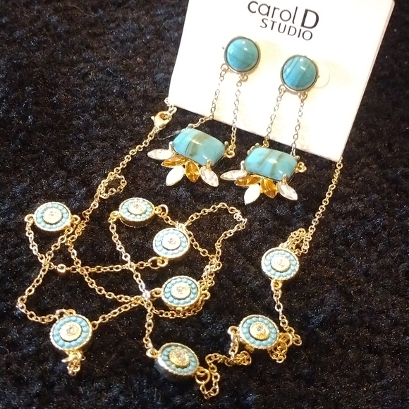 NWT Carol D Studio from Macy's Earrings and XL Necklace Jewelry Set - Picture 7 of 7